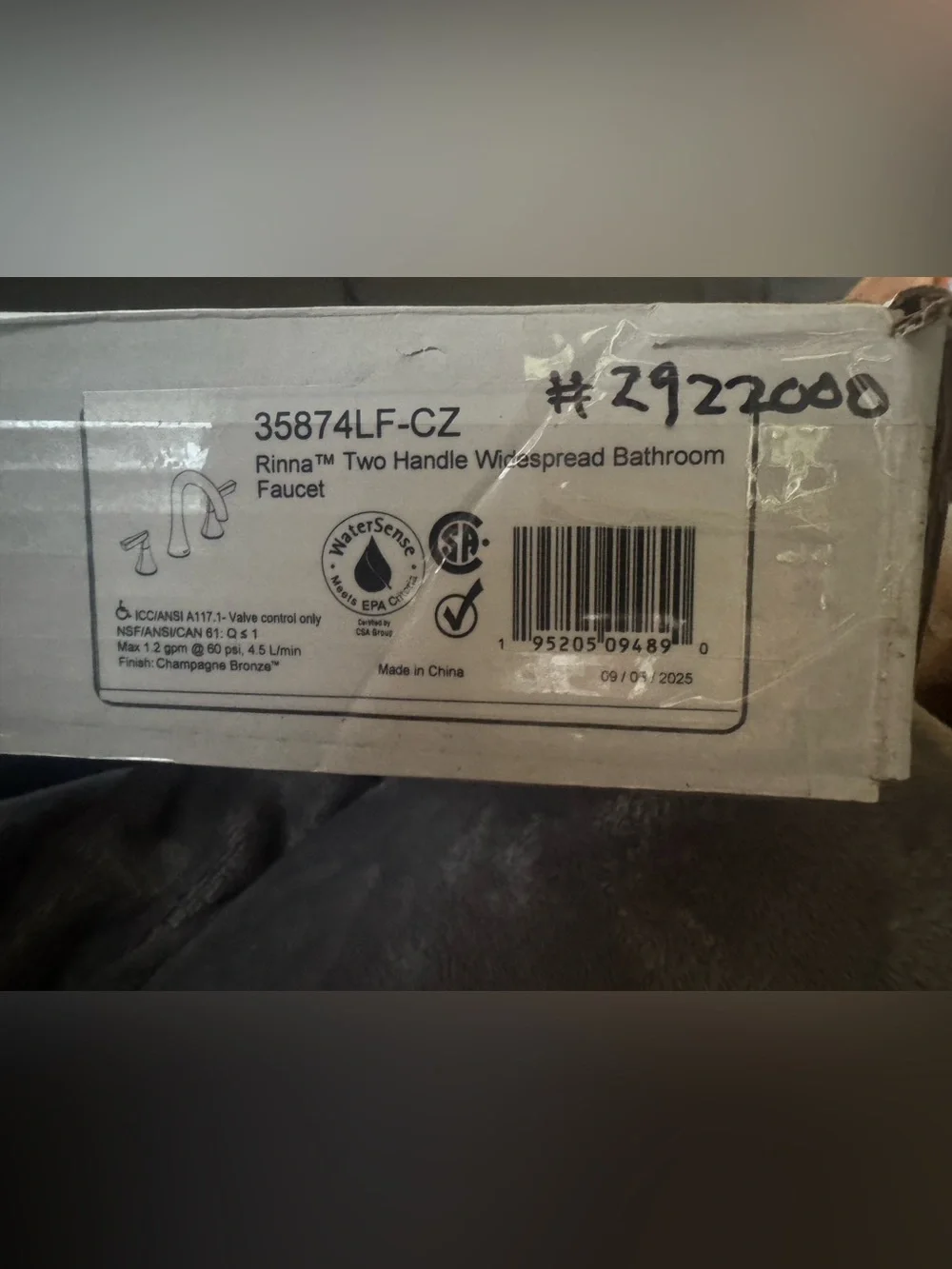 NEW Champagne Bronze Rinna Two Handle Widespread Bathroom Faucet, Retail $346.15